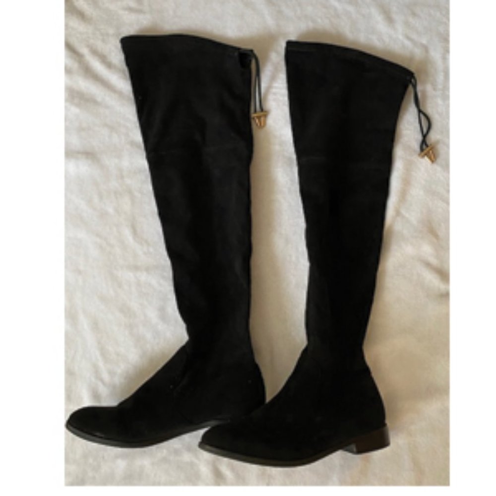 Thigh High Black Suede Boots